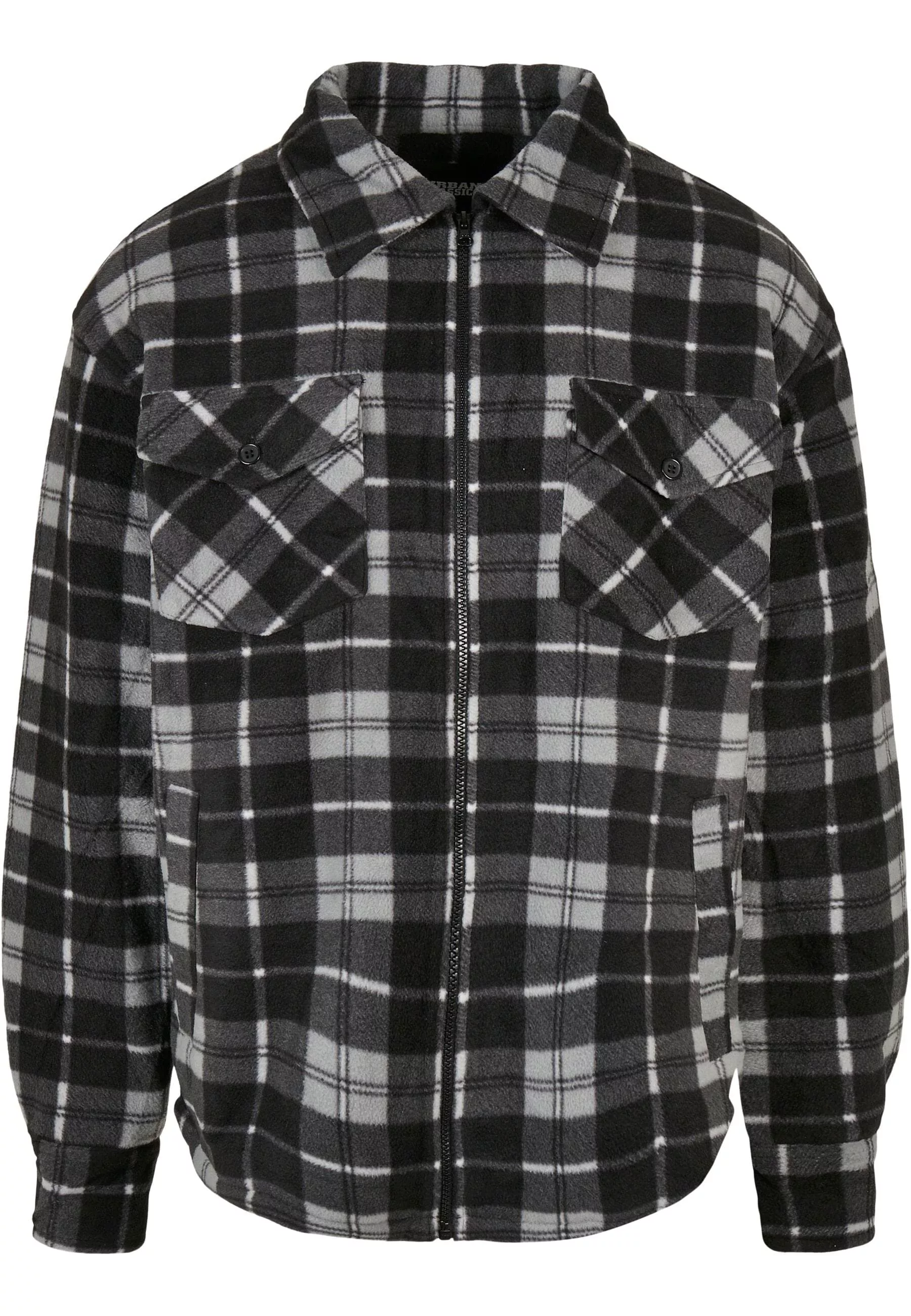 URBAN CLASSICS Allwetterjacke "Urban Classics Herren Plaid Teddy Lined Shir günstig online kaufen