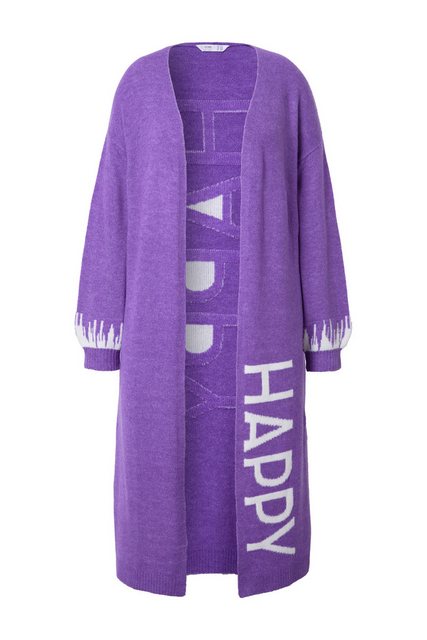 Angel of Style Strickjacke Long-Strickjacke Straight Fit HAPPY-Statements günstig online kaufen