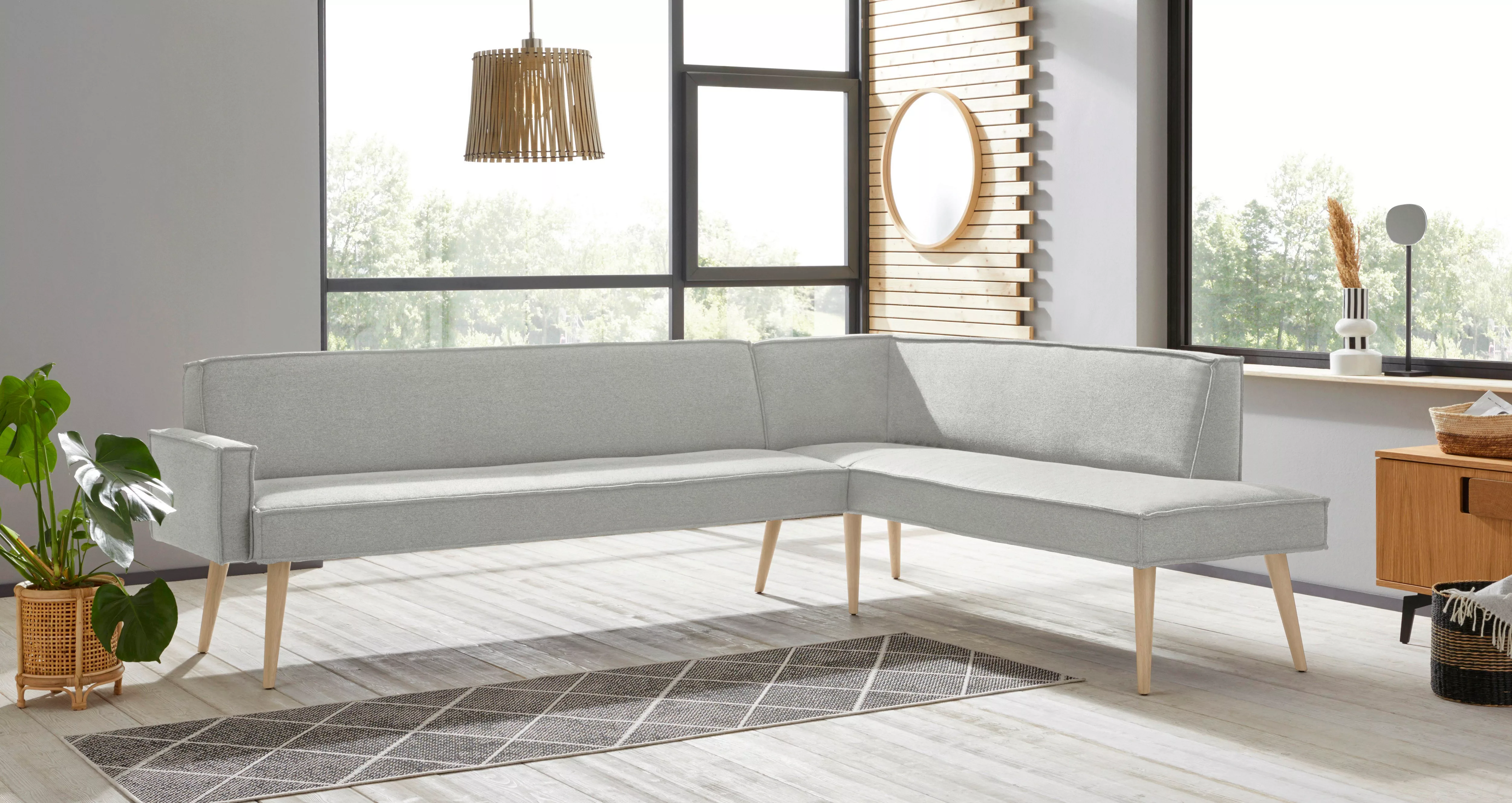 exxpo - sofa fashion Eckbank "Lungo, moderne Kedernaht, bequem und elegant, günstig online kaufen