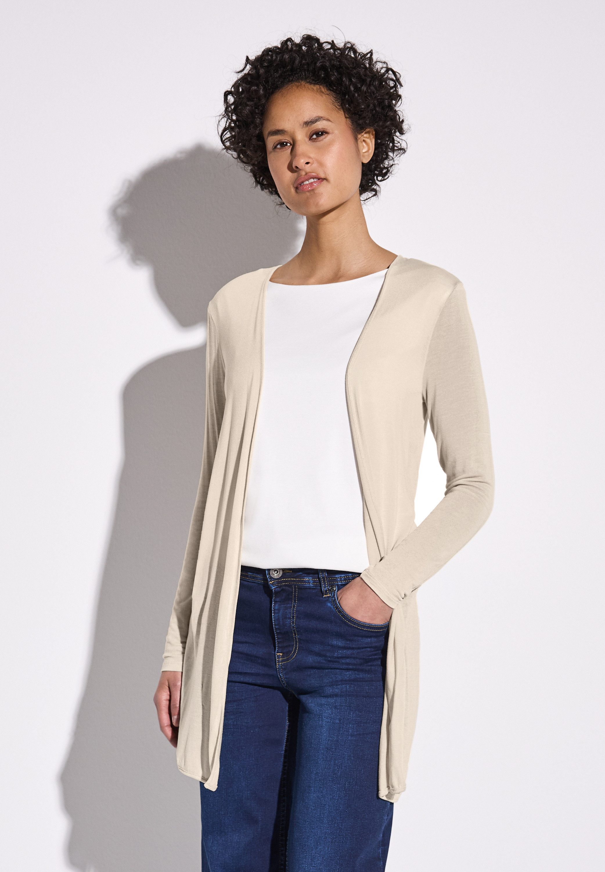 STREET ONE Cardigan, aus softem Materialmix günstig online kaufen
