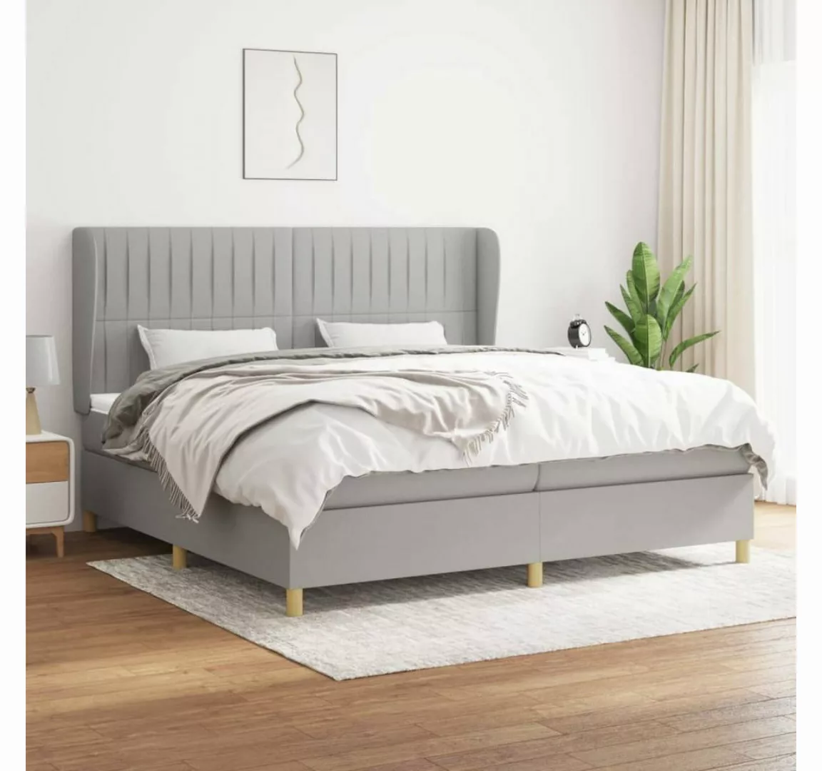 vidaXL Boxspringbett Bett Boxspringbett mit Matratze & Topper Stoff verschi günstig online kaufen