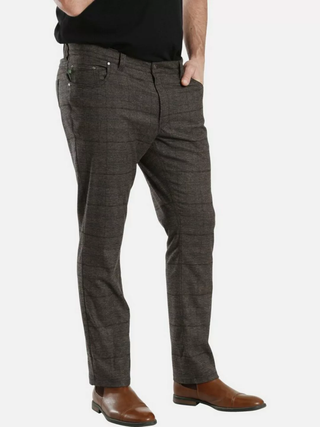 Charles Colby 5-Pocket-Hose BARON CLARCS im trendigen Glencheck-Design günstig online kaufen