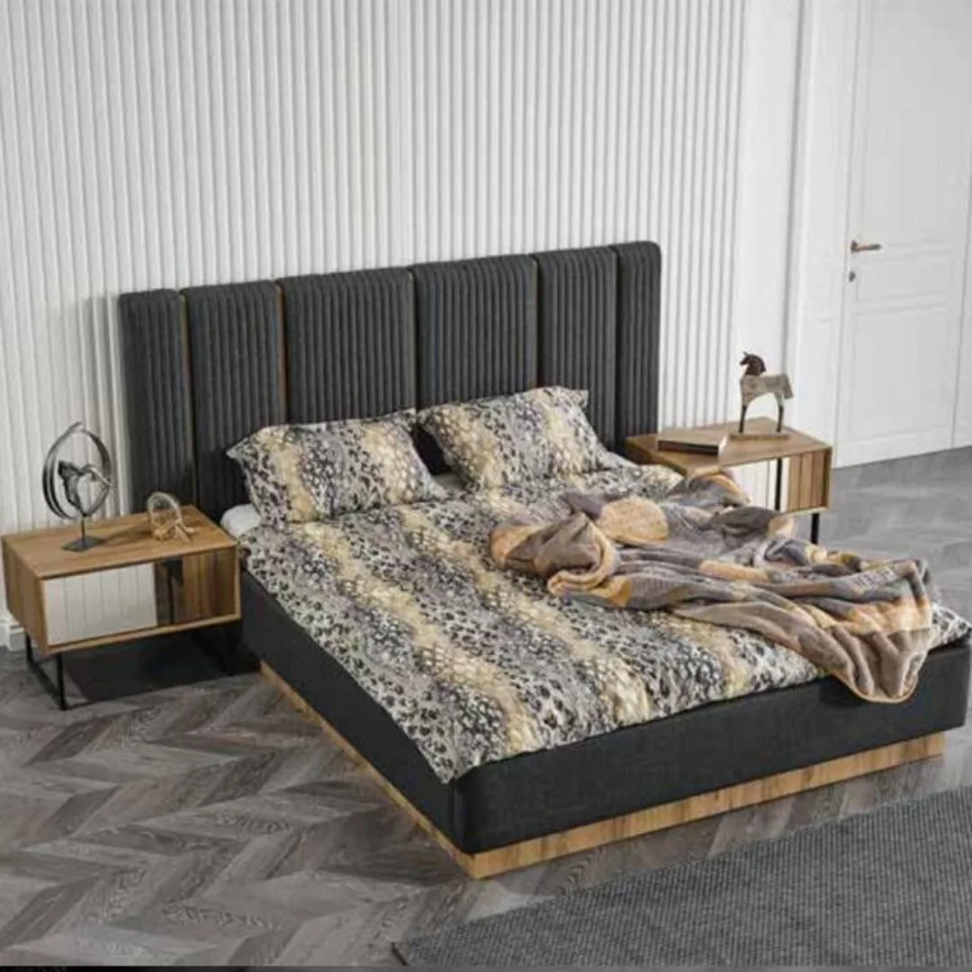 JVmoebel Bett Echtholz Betten Holzbett Doppelbett handgefertigt Echtholz Be günstig online kaufen