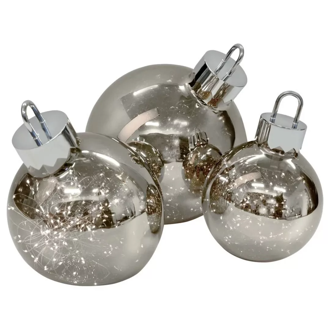 LED Dekoleuchte Ornament in Silber 200 mm günstig online kaufen