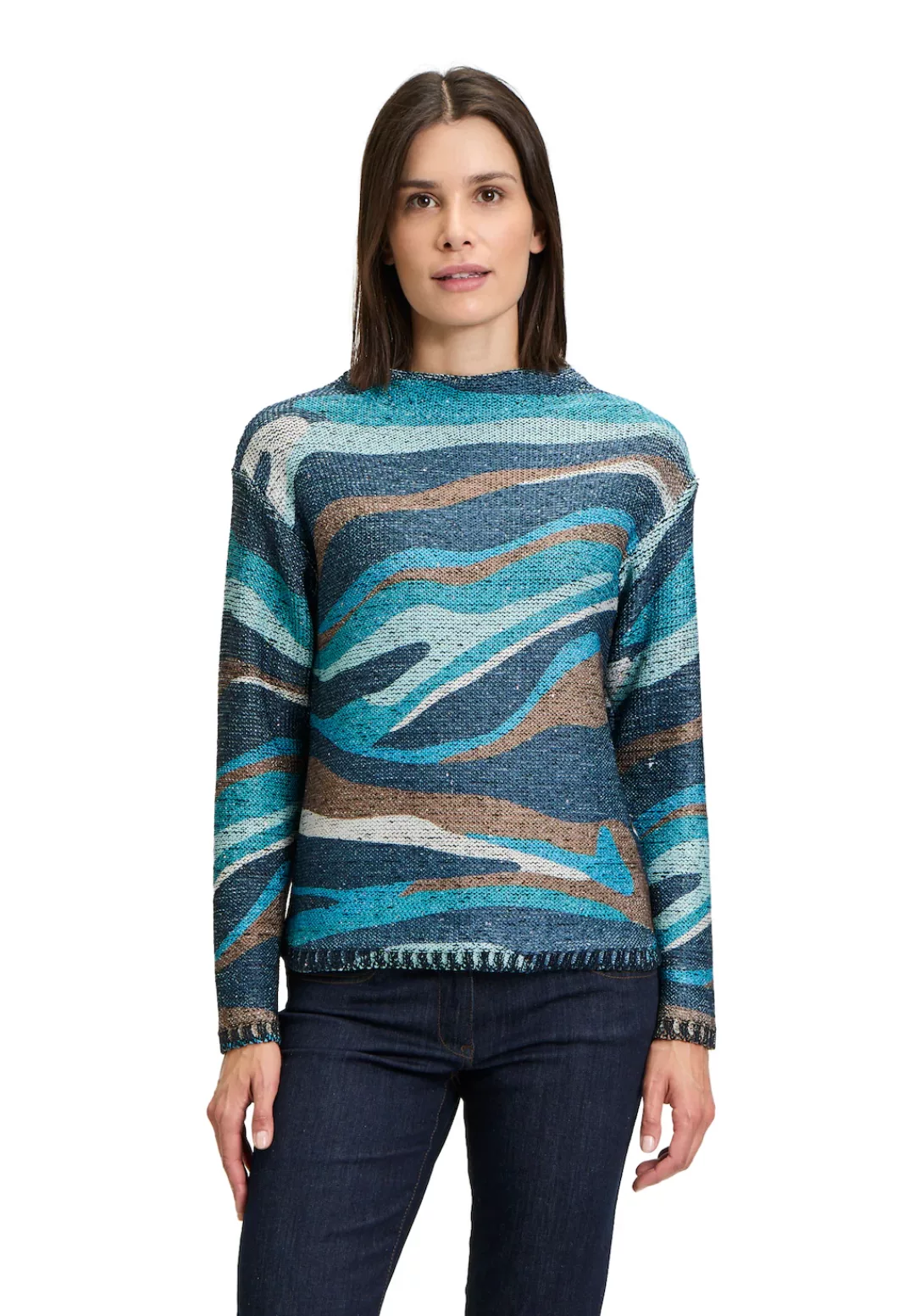 Betty Barclay Strickpullover "Betty Barclay Grobstrick-Pullover mit Print", günstig online kaufen