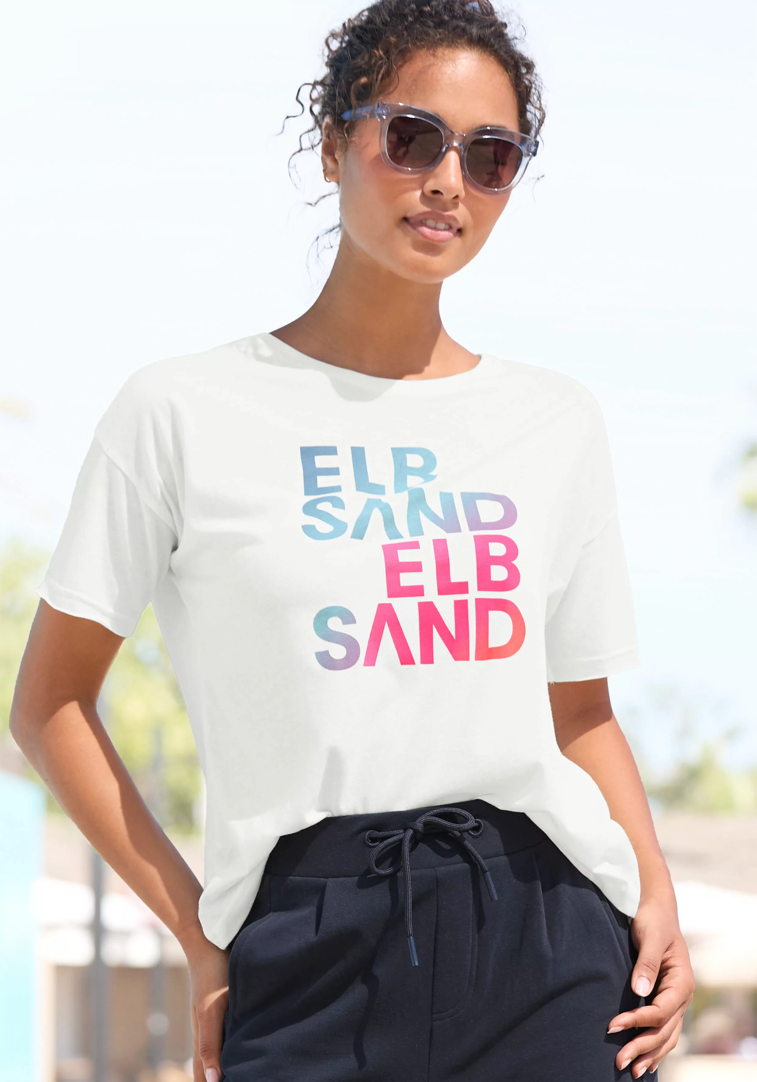 Elbsand T-Shirt, mit Logodruck günstig online kaufen