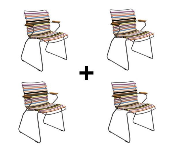 Sparset 4 tlg. Stuhl Click multi-color 1 günstig online kaufen