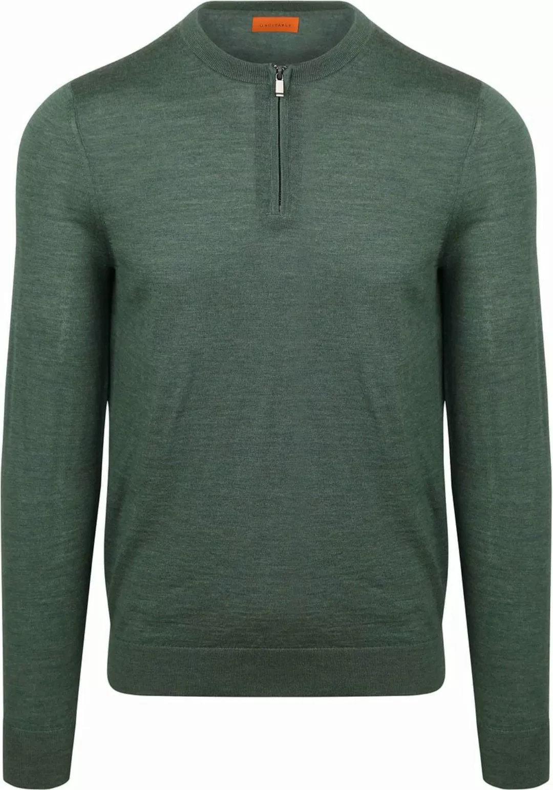 Suitable Crew Zip Merino Grün - Größe XL günstig online kaufen