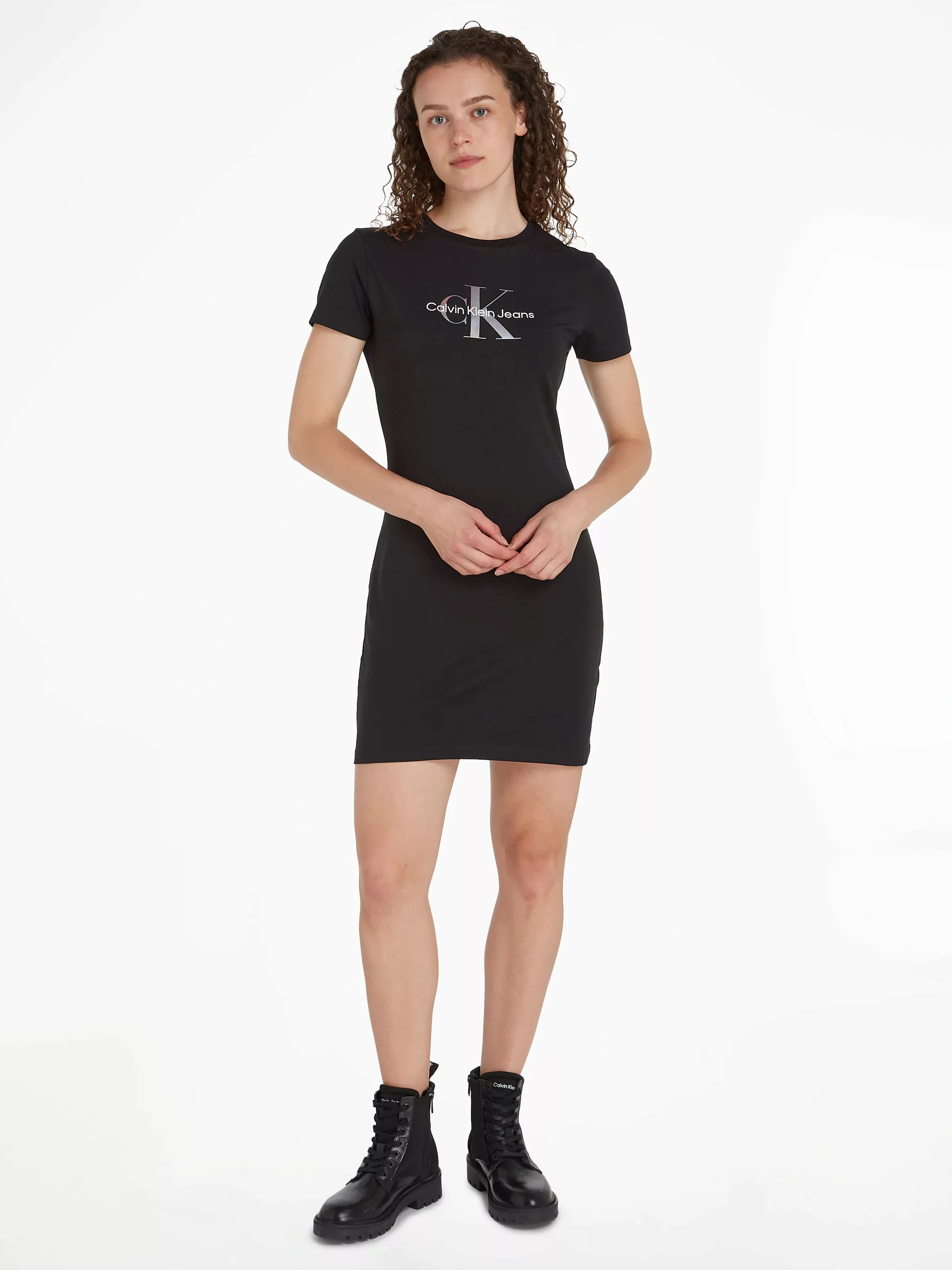 Calvin Klein Jeans Shirtkleid "DIFFUSED MONOLOGO DRESS", mit Logoschriftzug günstig online kaufen