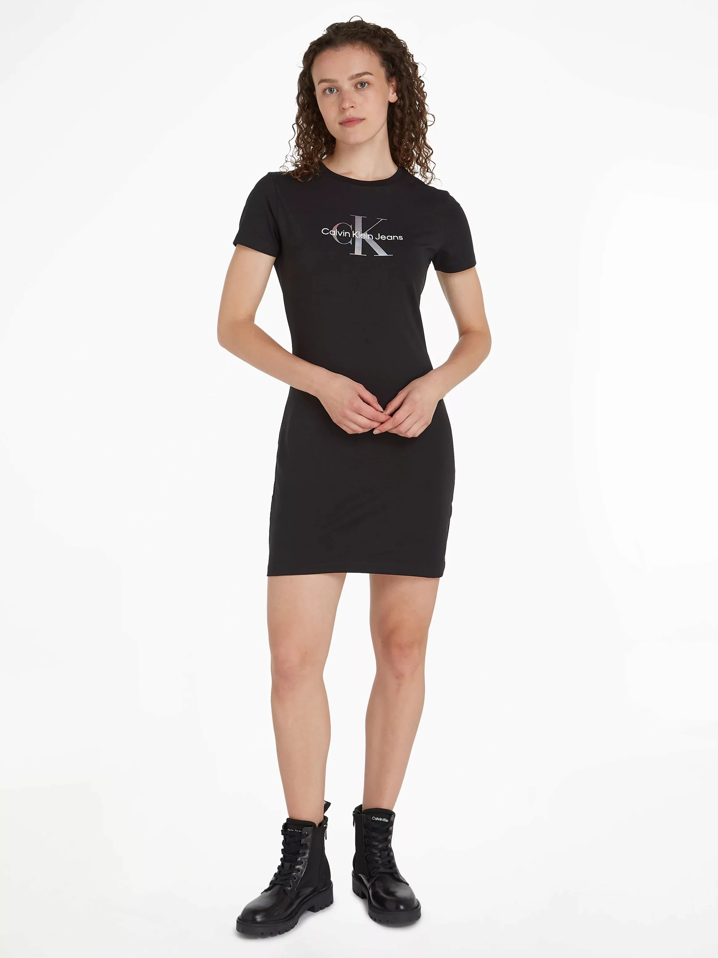 Calvin Klein Jeans Shirtkleid DIFFUSED MONOLOGO DRESS mit Logoschriftzug günstig online kaufen