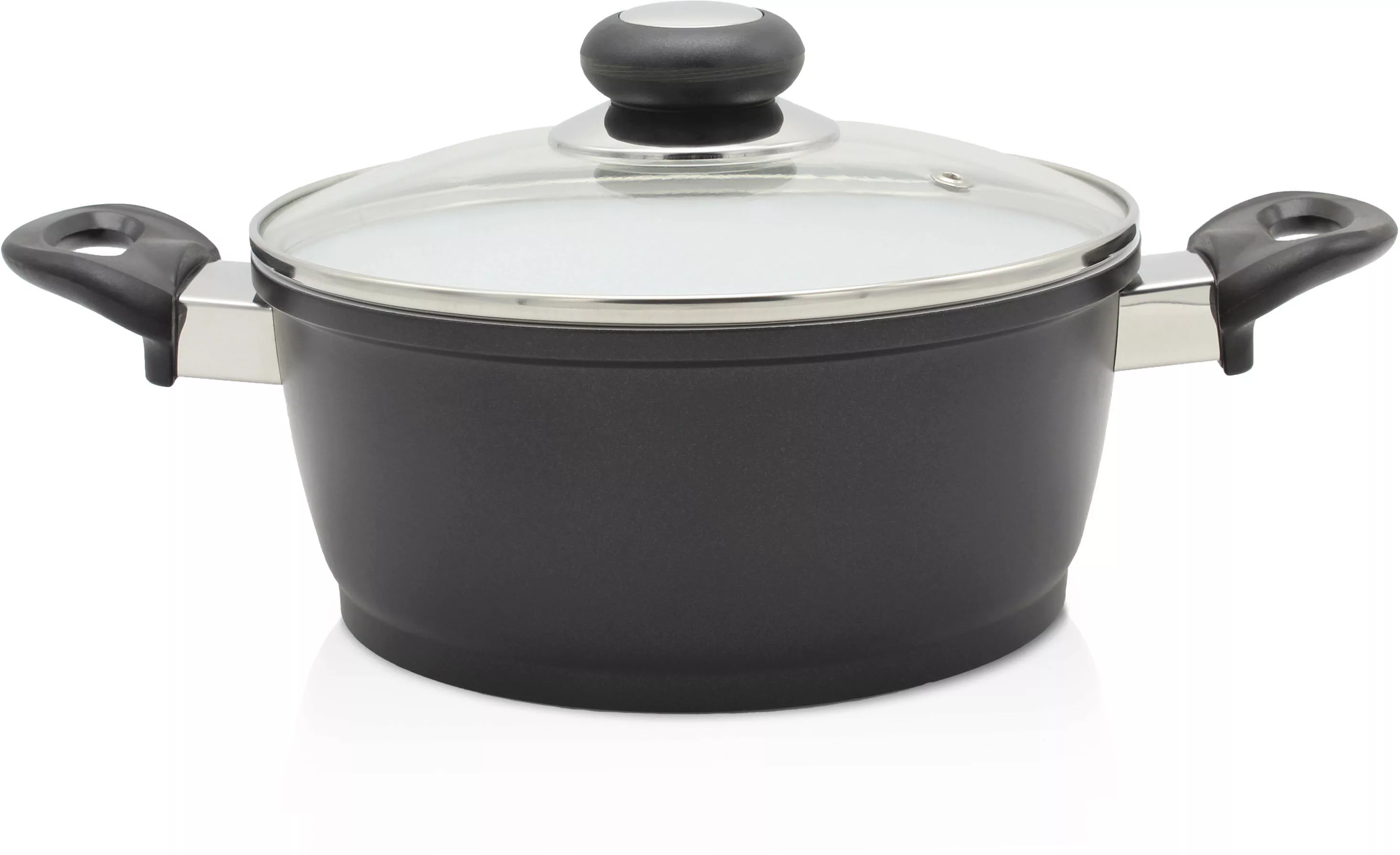 Krüger Fleischtopf »Aluguss Topf mit Glasdeckel Oslo«, Aluminiumguss, (1 tl günstig online kaufen