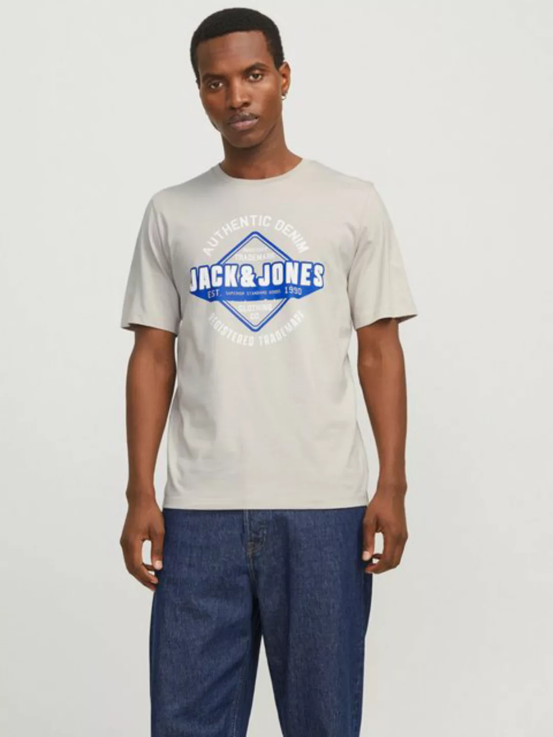 Jack & Jones Rundhalsshirt JJELOGO TEE SS O-NECK 2 COL SS25 SN mit Logo Pri günstig online kaufen