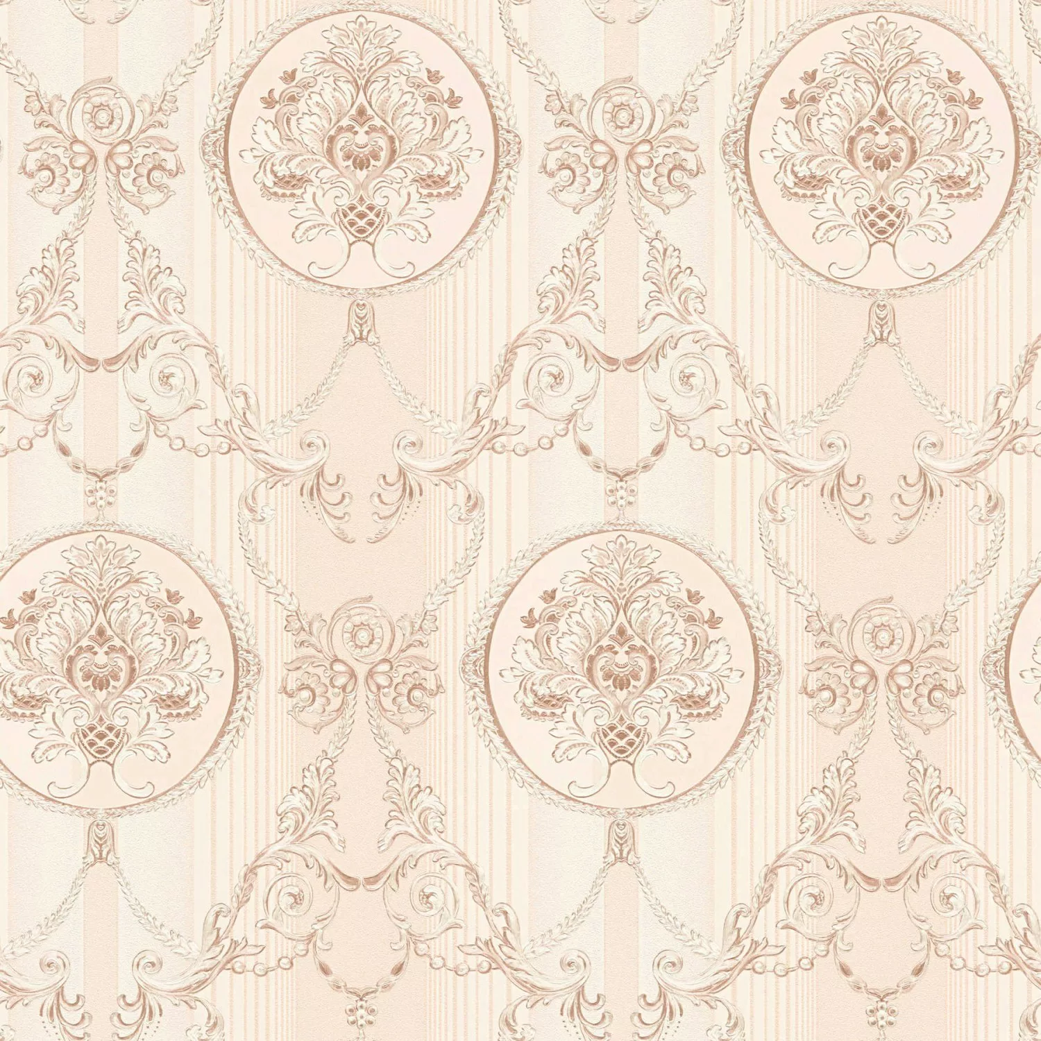 Tadessi Tapete Barock Jacopo M1 No 2335 Vliestapete Creme Kupfer Ornament B günstig online kaufen