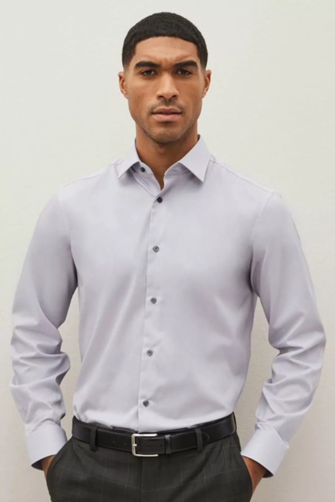Next Langarmhemd Strukturiertes Hemd (1-tlg) günstig online kaufen