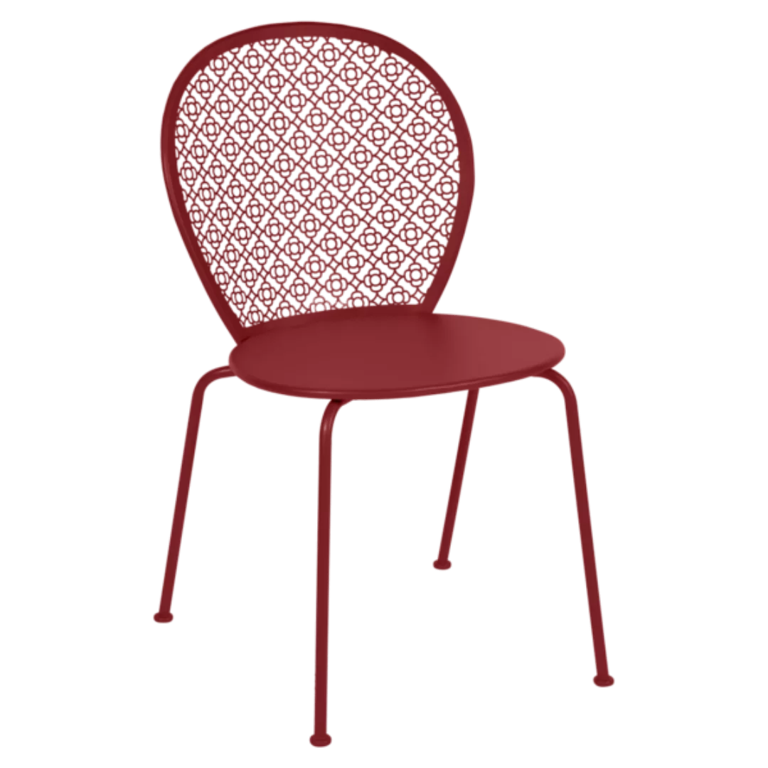 Stapelbarer Stuhl Lorette metall rot / Metall - Fermob - Rot günstig online kaufen