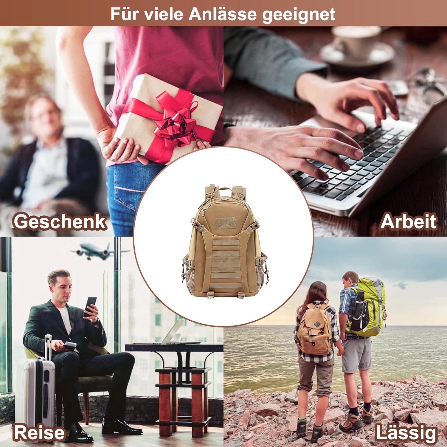 MODFU Wanderrucksack Wander Militärrucksack Taktische Outdoorrucksack günstig online kaufen
