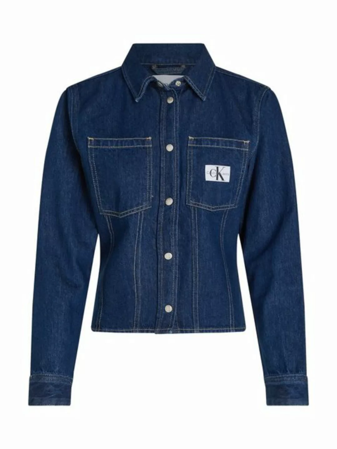 Calvin Klein Jeans Jeansbluse LEAN DENIM SHIRT mit Logopatch günstig online kaufen