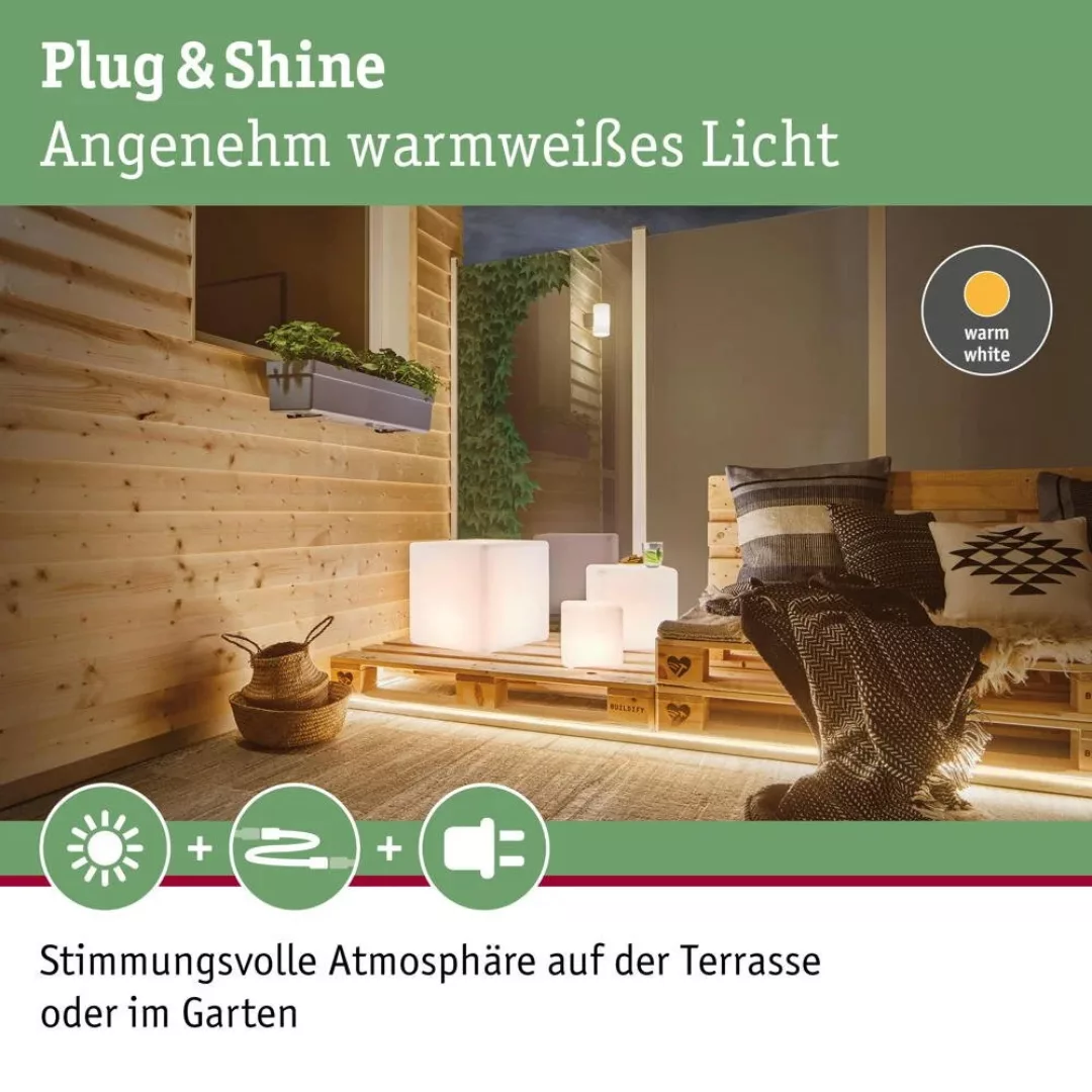 Paulmann Plug & Shine LED-Dekoleuchte Cube 30 cm günstig online kaufen