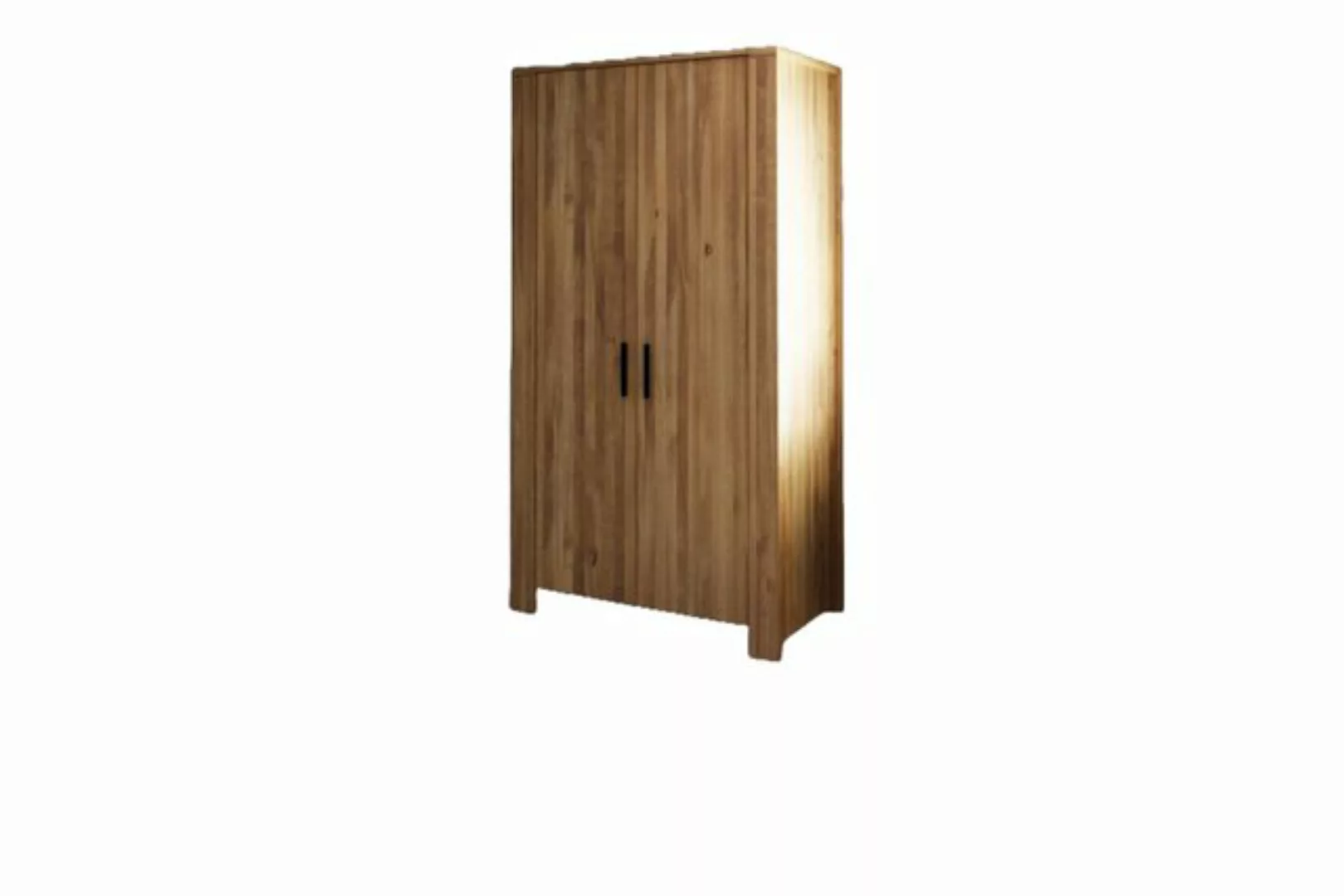 Natur24 Kleiderschrank Kleiderschrank Lubic Wildeiche 111x60x205 mit 2 Türe günstig online kaufen