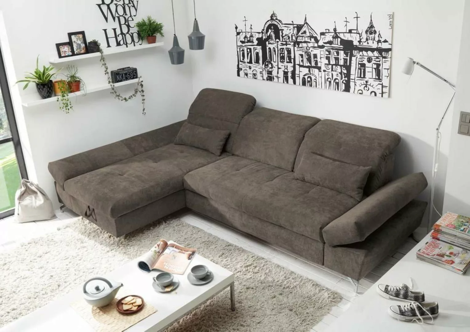 ED EXCITING DESIGN Ecksofa, MELFI Ecksofa Polstergarnitur Sofagarnitur 275 günstig online kaufen