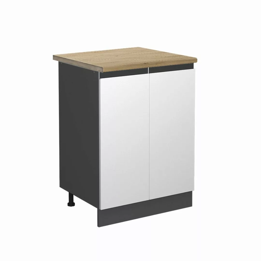 Vicco Unterschrank R-Line, Weiß/Anthrazit, 60 cm, günstig online kaufen