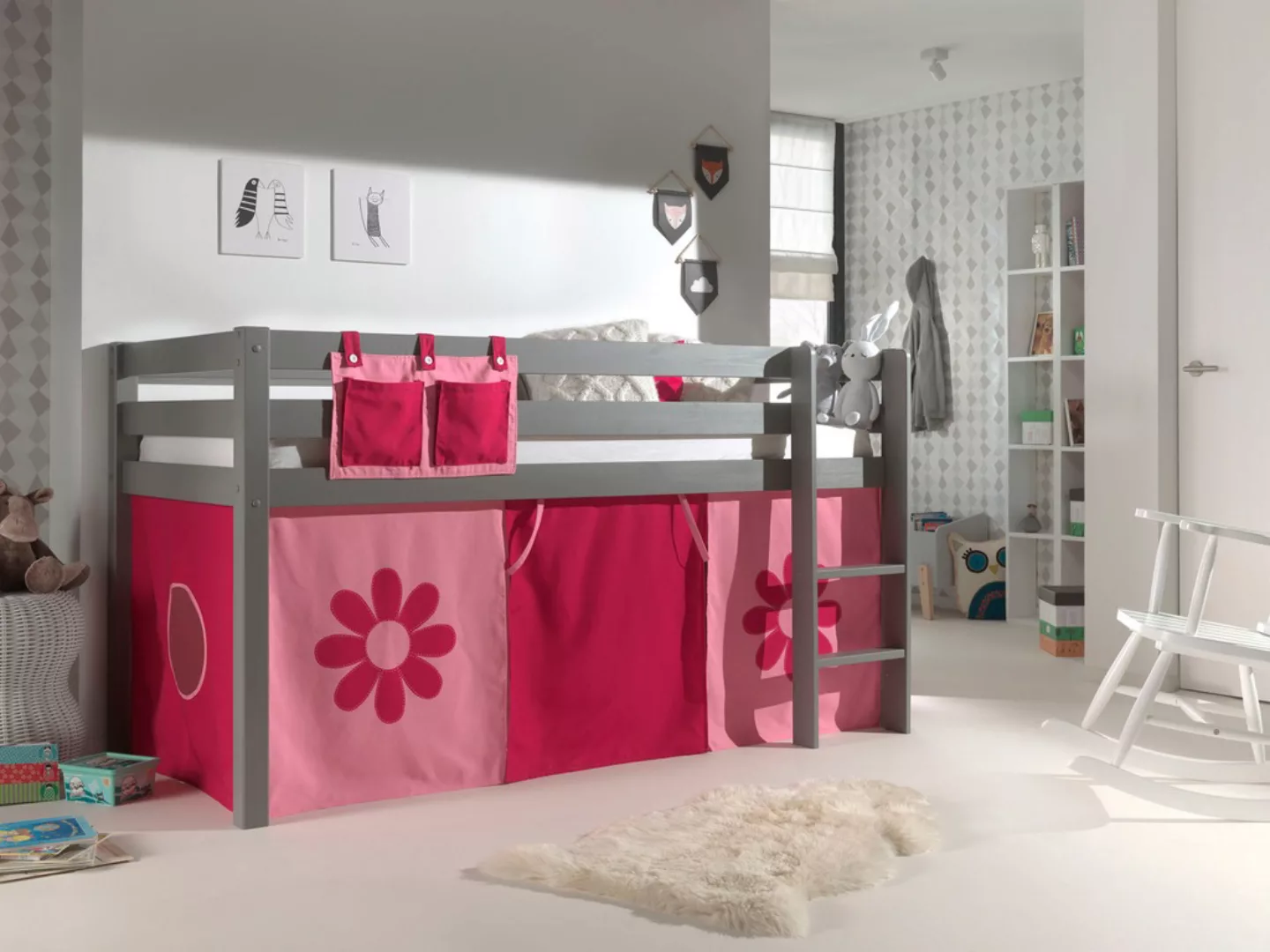 Vipack Hochbett "Pino, Kiefer massiv, Made in Europe, inkl. Rolllattenrost günstig online kaufen