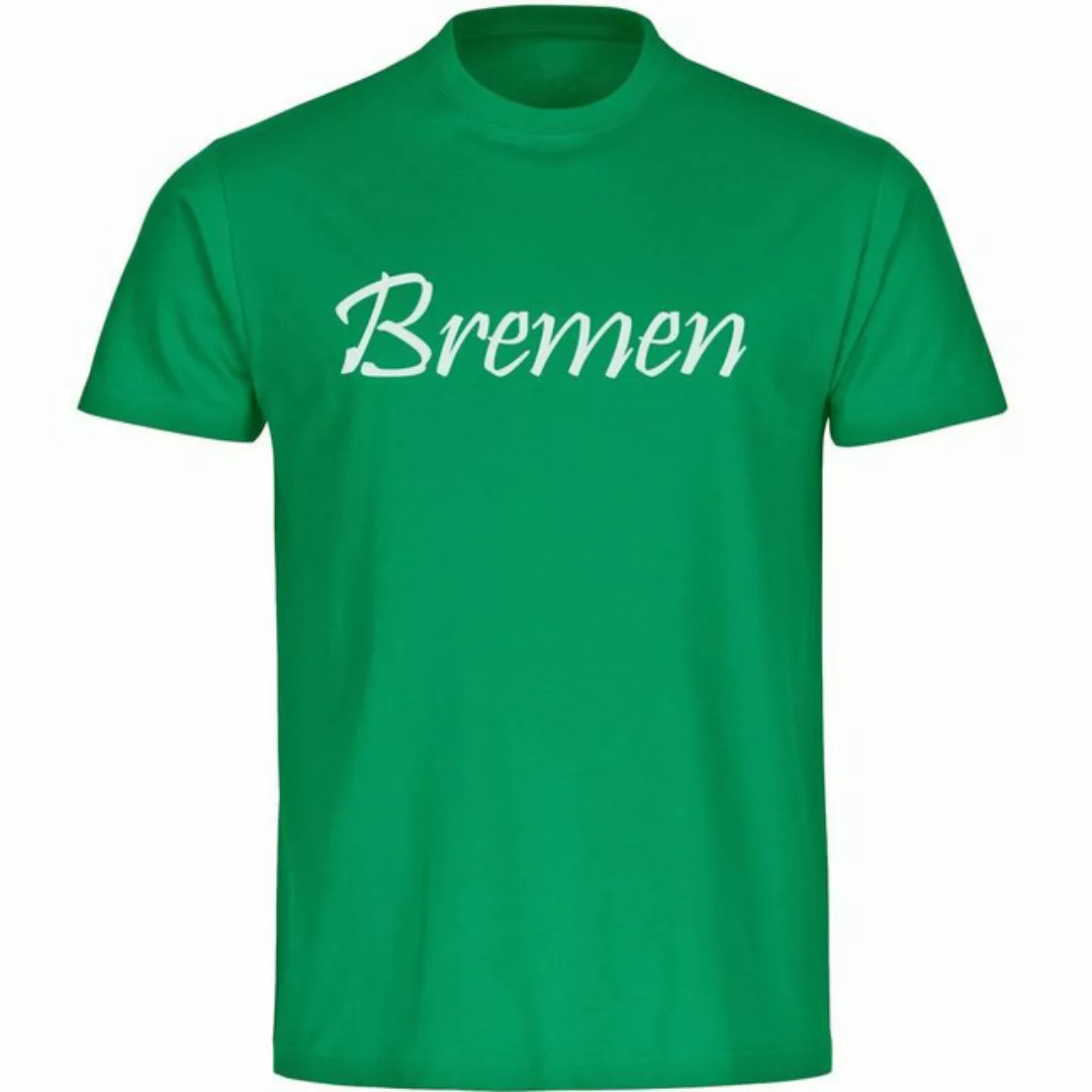 multifanshop T-Shirt Herren Bremen - Schriftzug - Männer günstig online kaufen