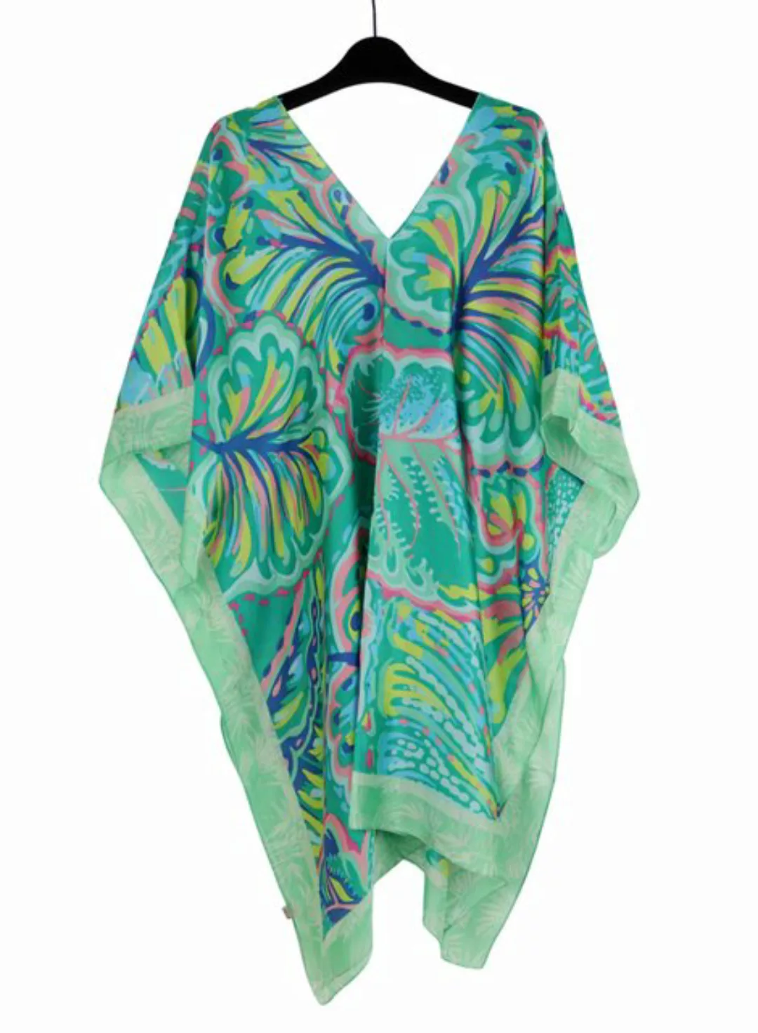 MIRROSI Strandkleid Damen Poncho Strand leicht Blumendruck Strandponcho Ein günstig online kaufen
