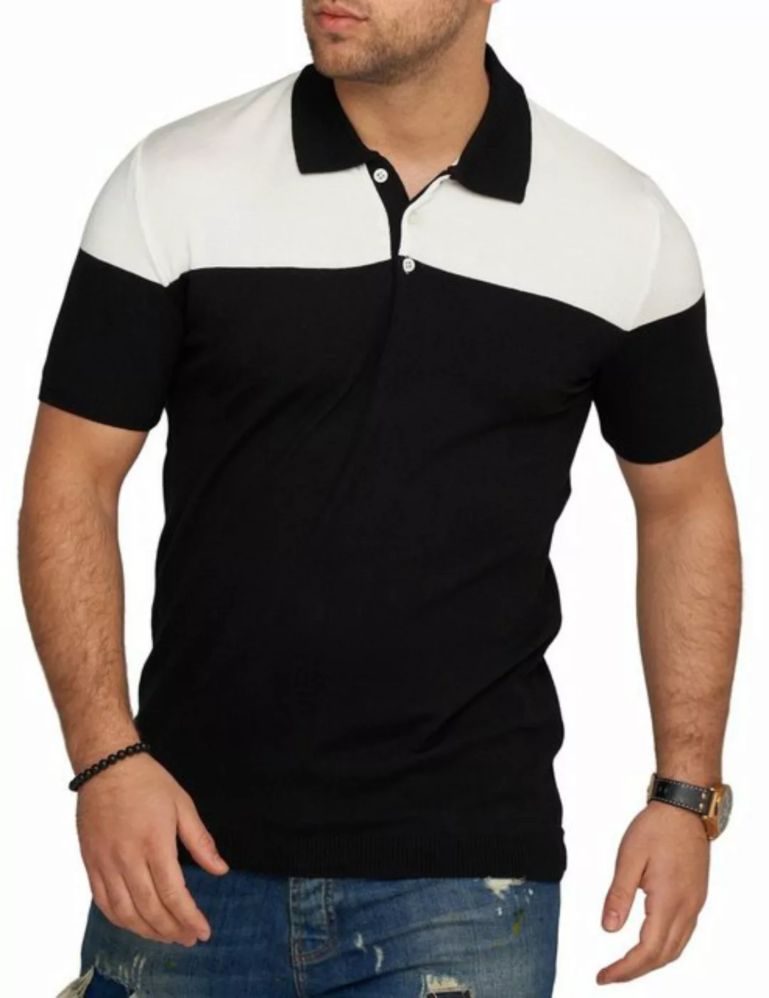 CARISMA Poloshirt CRPARATI Strick Kurzarm Polo T-Shirt Color-Block günstig online kaufen