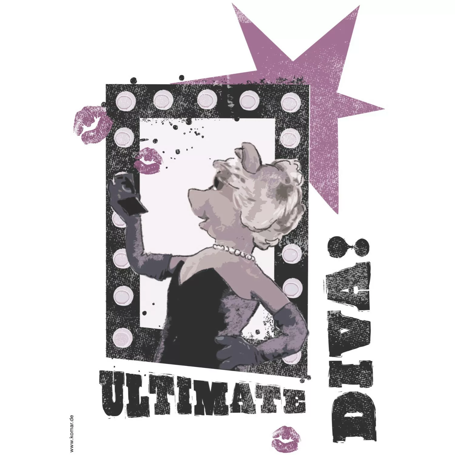 Komar Wandtattoo "Muppets Ultimate Diva - Größe 50 x 70 cm", (5 St.), selbs günstig online kaufen