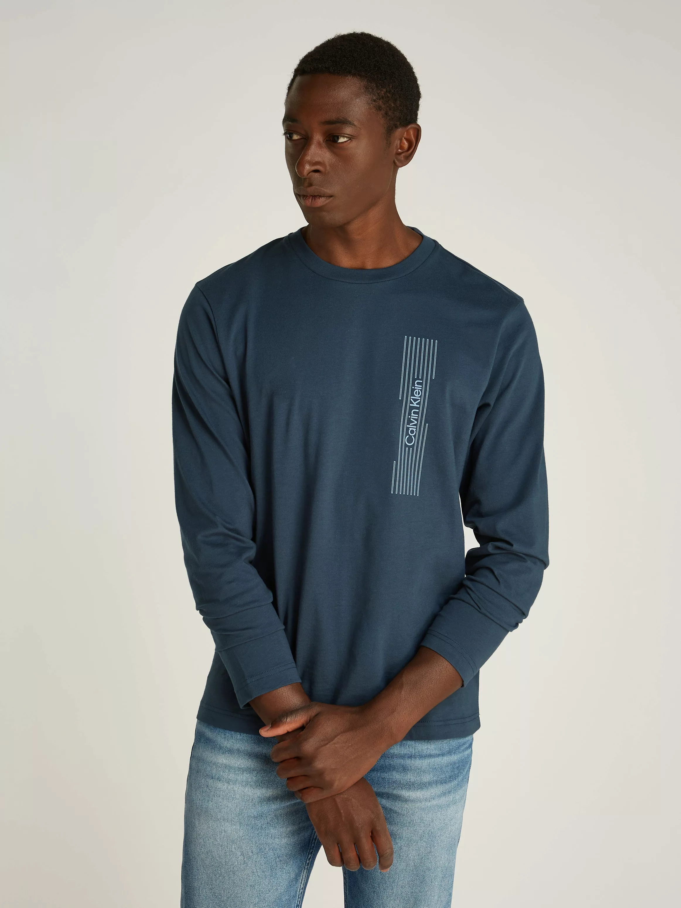 Calvin Klein Langarmshirt HORIZONTAL LOGO LS T-SHIRT mit Logoprägung günstig online kaufen