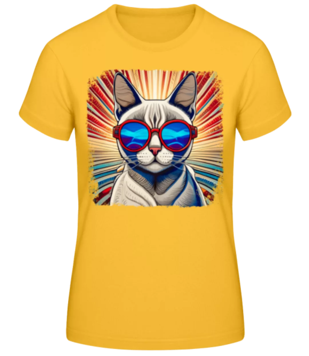 Siamkatze Hippie Look · Frauen Basic T-Shirt günstig online kaufen