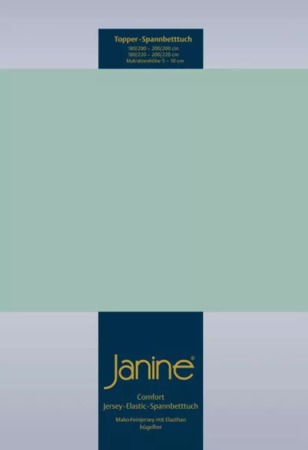 Janine Janine Topper-Spannbetttuch 5001 (für Box-Spring Betten) rauchgrün G günstig online kaufen