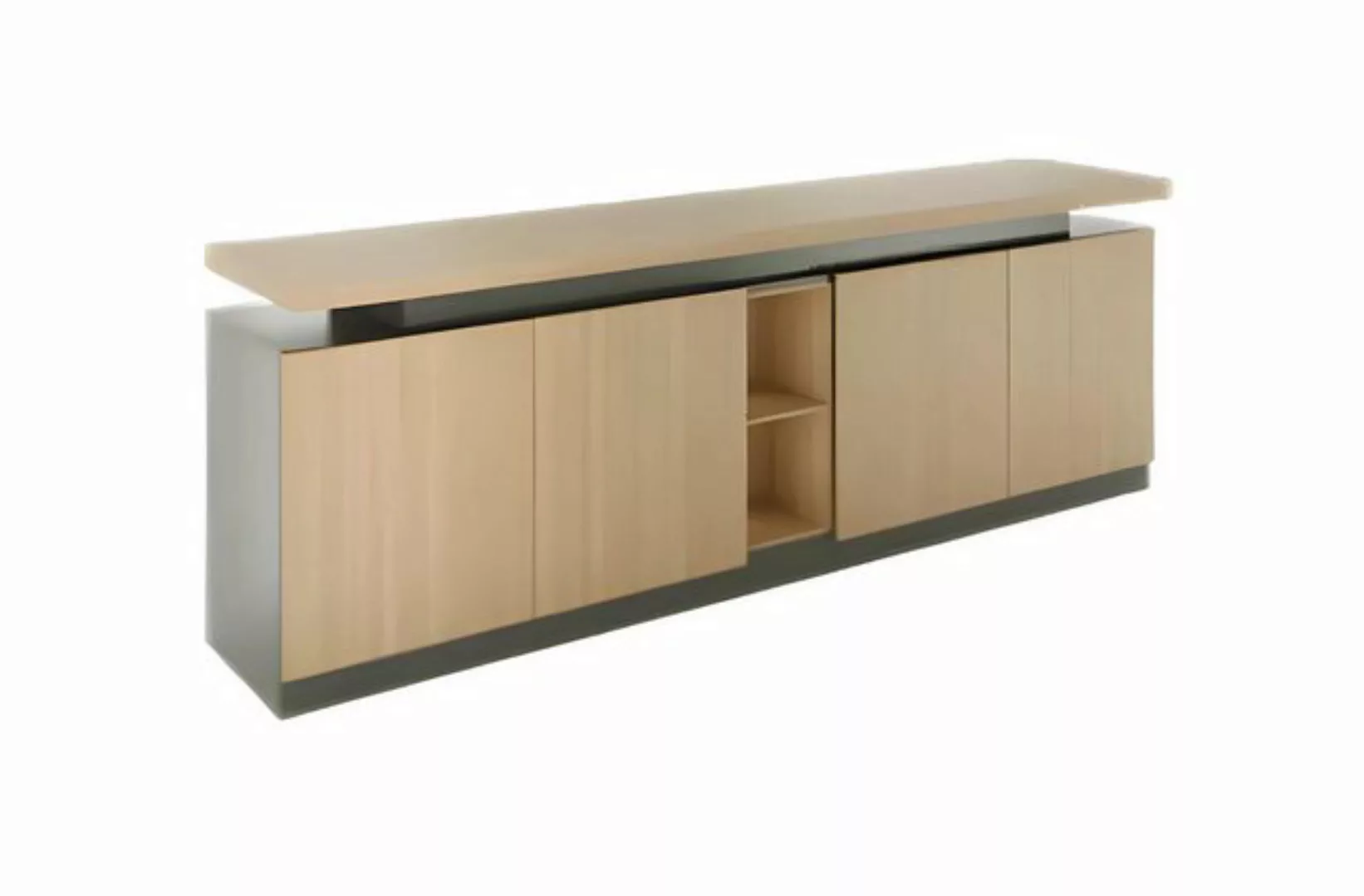 JVmoebel Aktenschrank Stilvoller Aktenschrank Grau Beige Büromöbel Holzrega günstig online kaufen