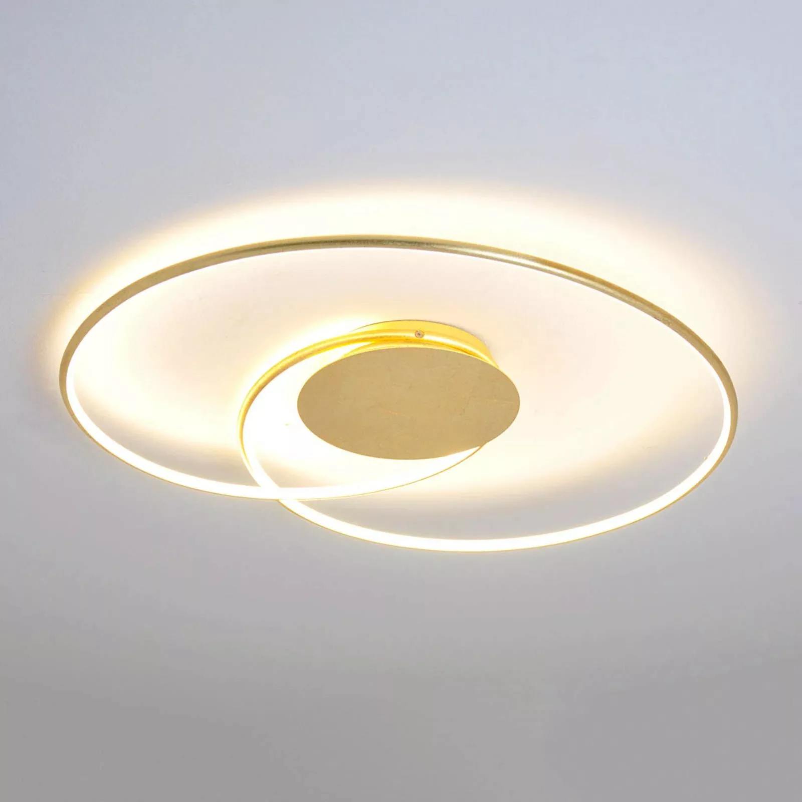 Lindby LED-Deckenlampe Joline, Ø 74 cm, goldfarben, Metall günstig online kaufen