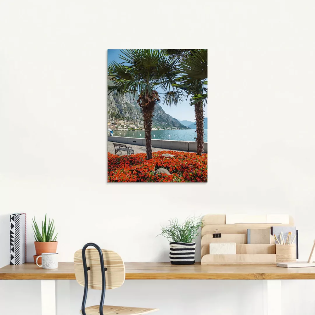 Artland Glasbild "Gardasee Limone sul", Europa, (1 St.), in verschiedenen G günstig online kaufen