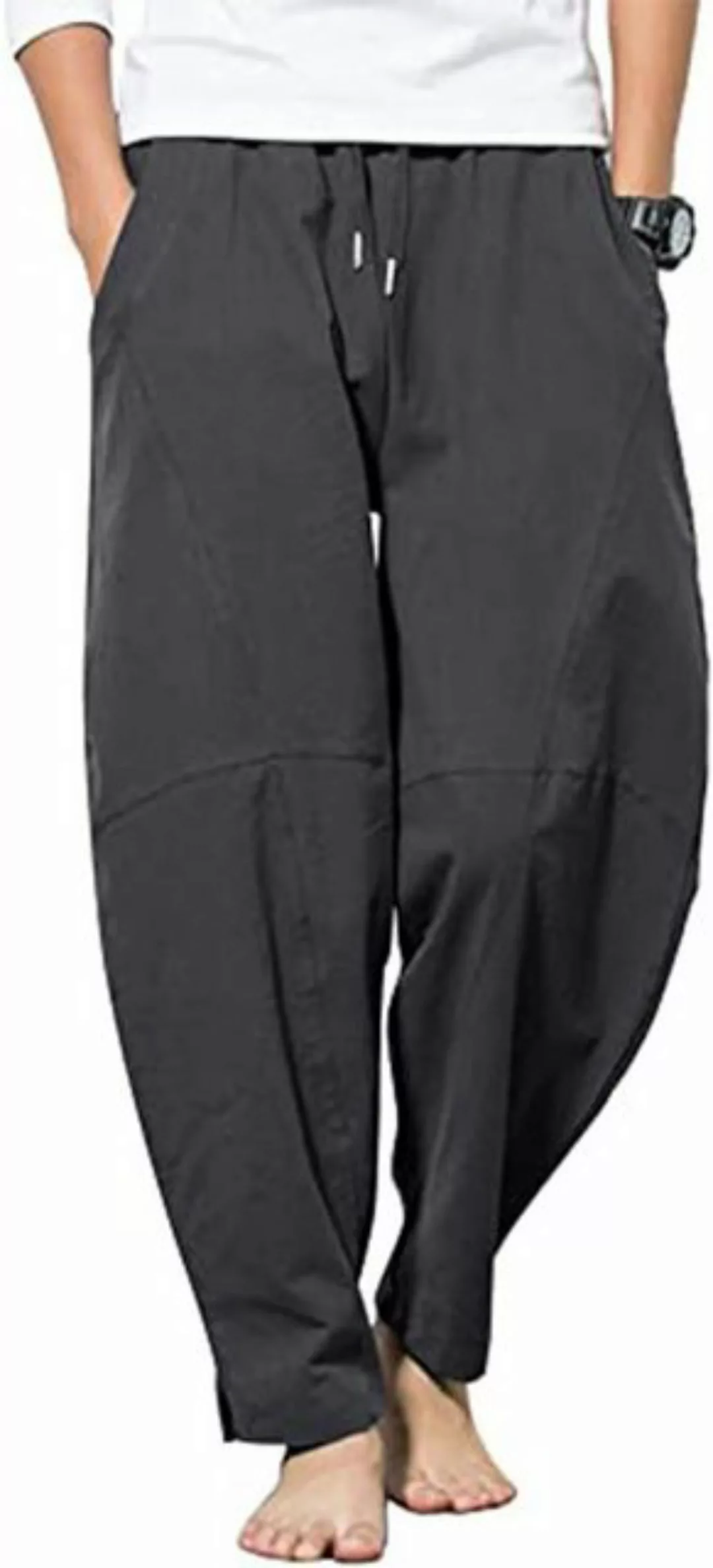 KIKI Loungepants Lange Haremshose für Herren, lockere Hose mit Taschen günstig online kaufen