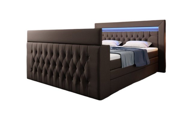 Luxusbetten24 Boxspringbett Sonino, mit TV Lift, RGB-Beleuchtung und Staura günstig online kaufen