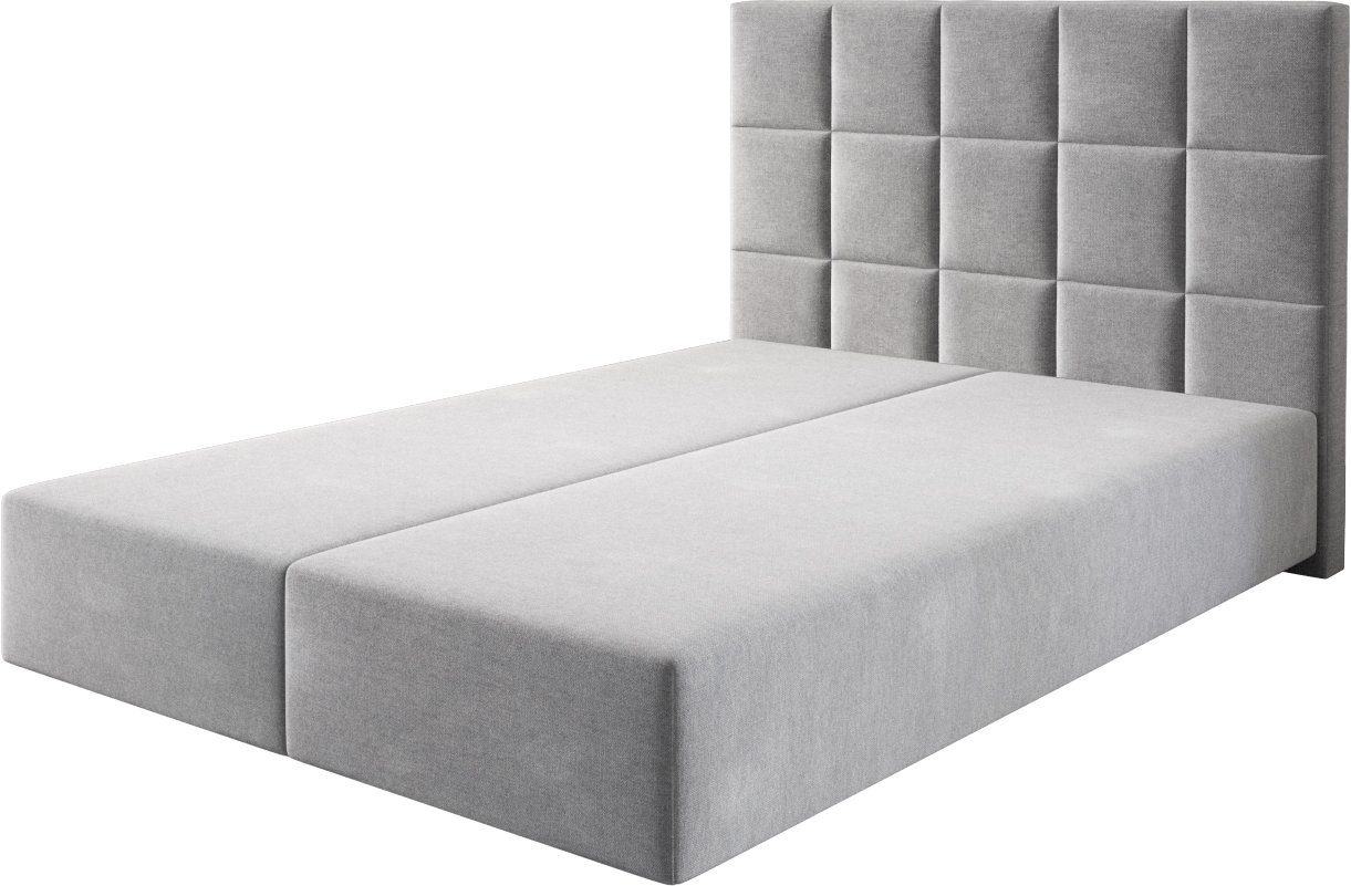 DELIFE Bettgestell Dream-Fine, Mikrofaser Grau 140x200 günstig online kaufen