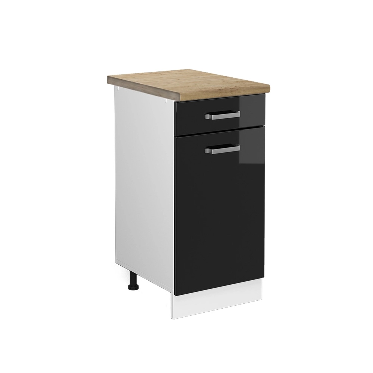 Vicco Unterschrank R-Line, Schwarz Hochglanz/Weiß, 40 günstig online kaufen