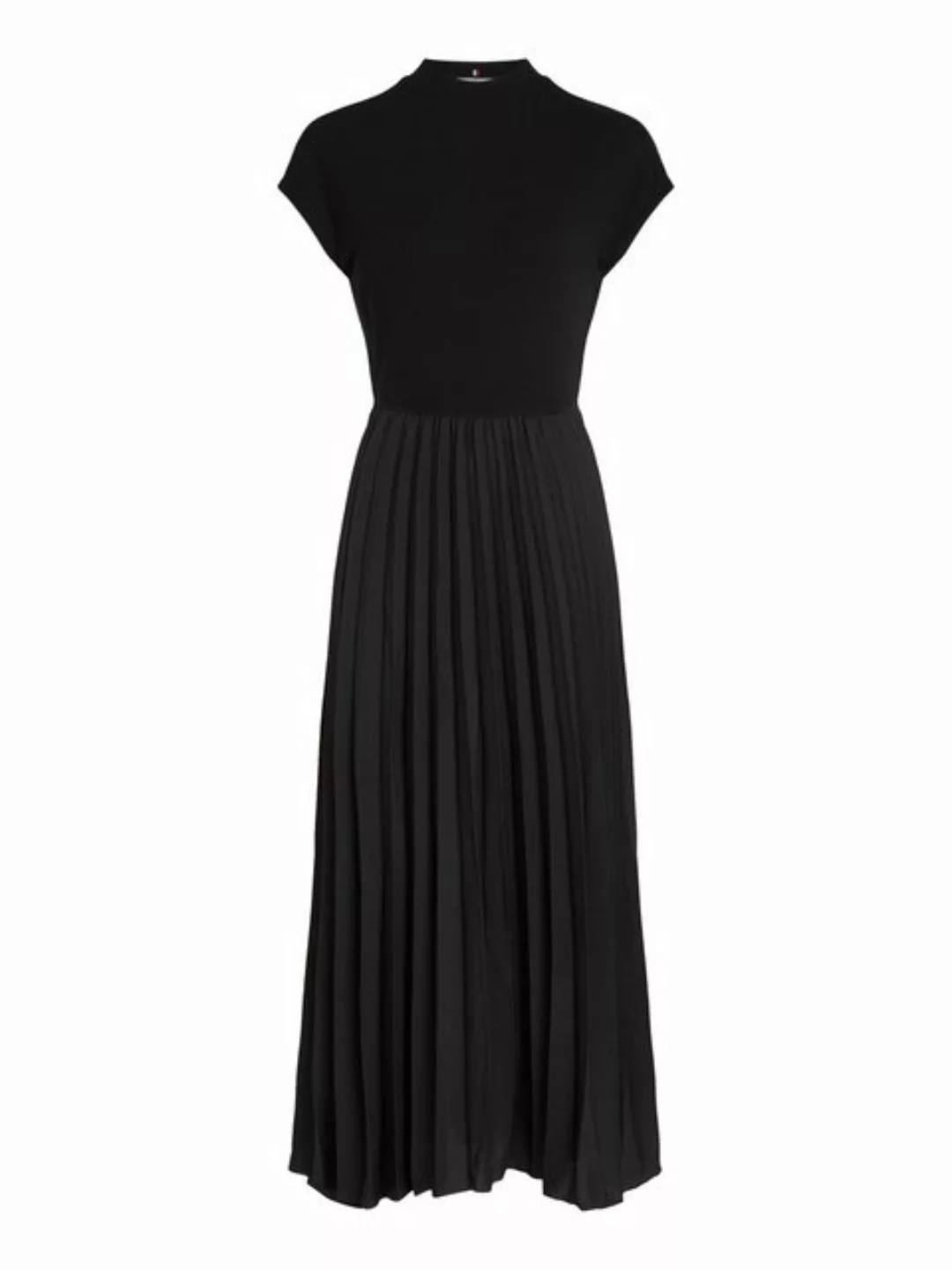 Tommy Hilfiger Jerseykleid 5X2 RIB MK-NK PLEAT MIDI DRS SS mit Markenlabel günstig online kaufen