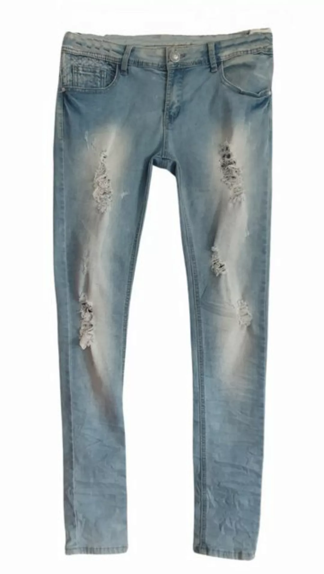 Charis Moda Skinny-fit-Jeans Jeans Five Pockets One Button mit Rissen günstig online kaufen