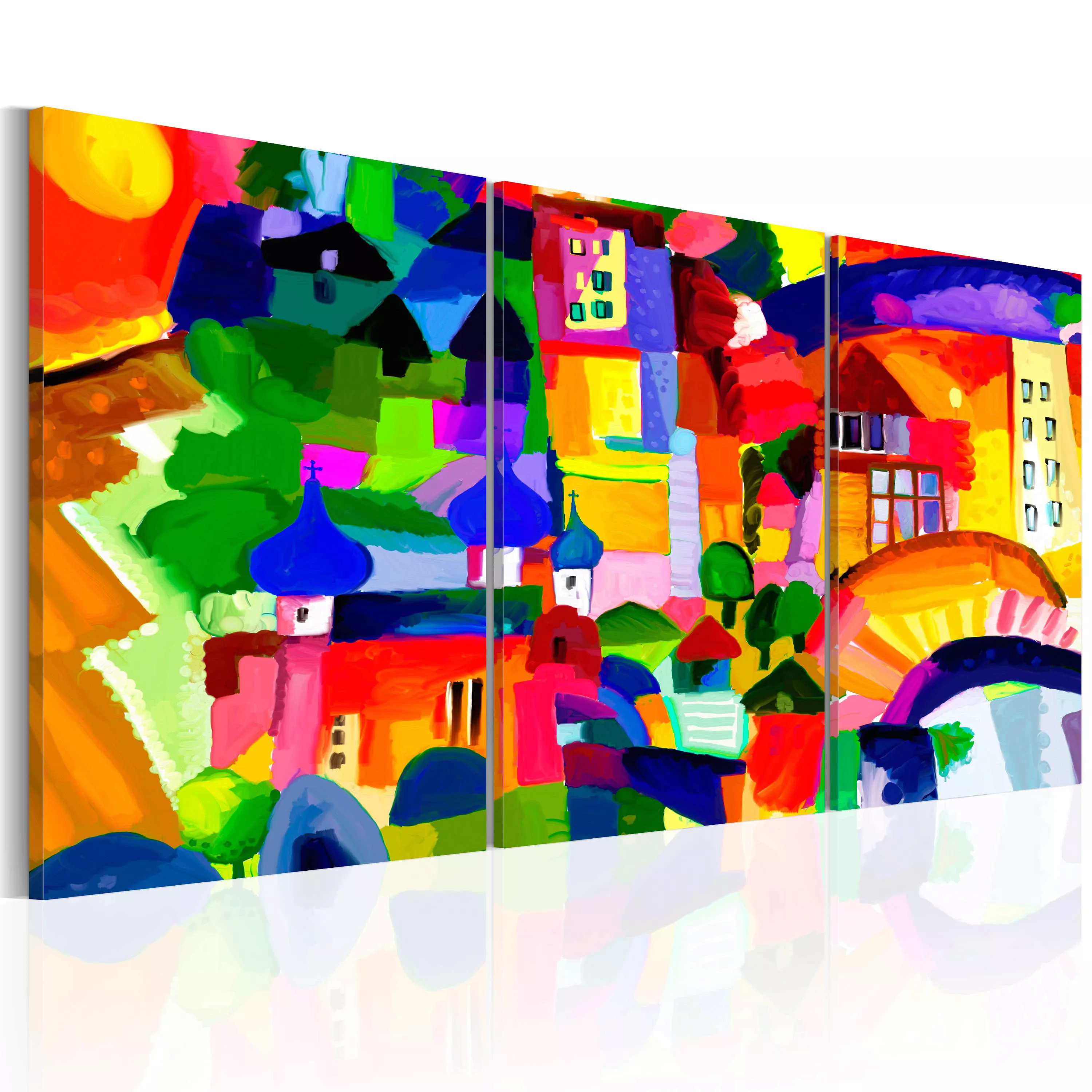 Wandbild - Colourful Town günstig online kaufen