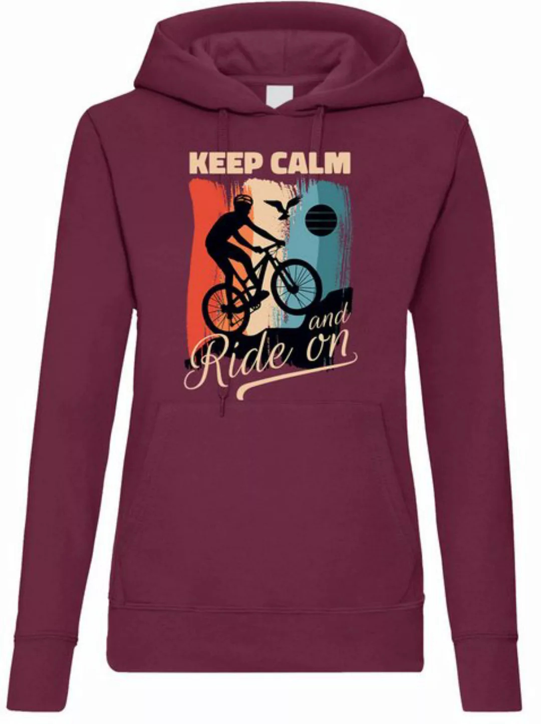 Youth Designz Kapuzenpullover Keep Calm Fahrrad Damen Hoodie Pullover mit m günstig online kaufen