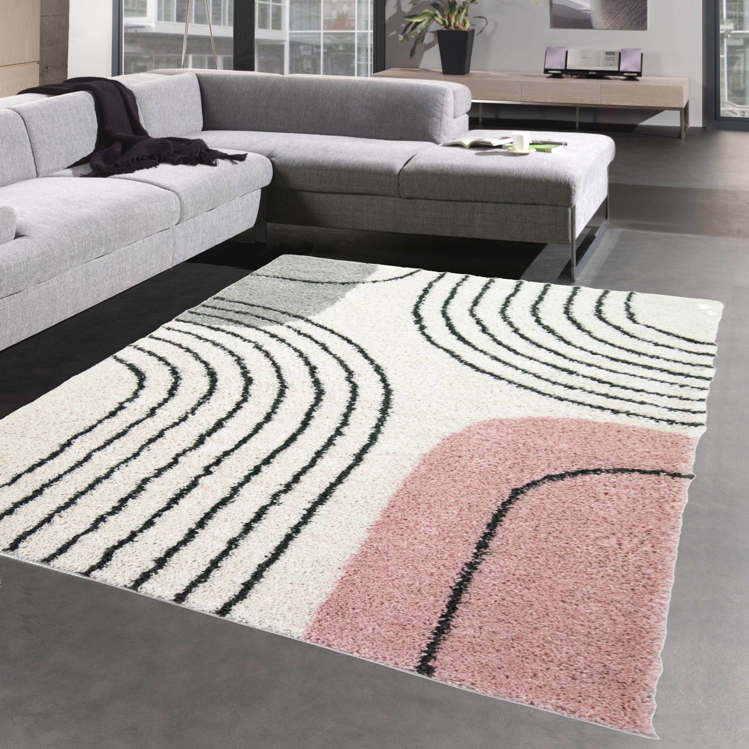 Carpetia Teppich Designerteppich mit runden Mustern günstig online kaufen