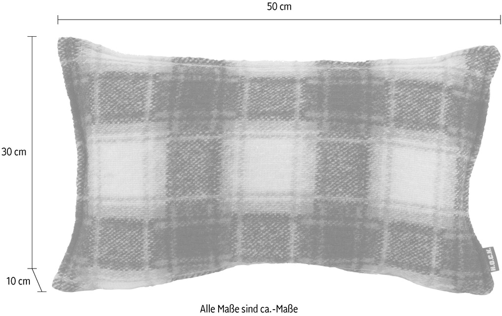 H.O.C.K. Dekokissen »Scorpio«, mit Karomuster, Kissenhülle mit Füllung, 1 S günstig online kaufen