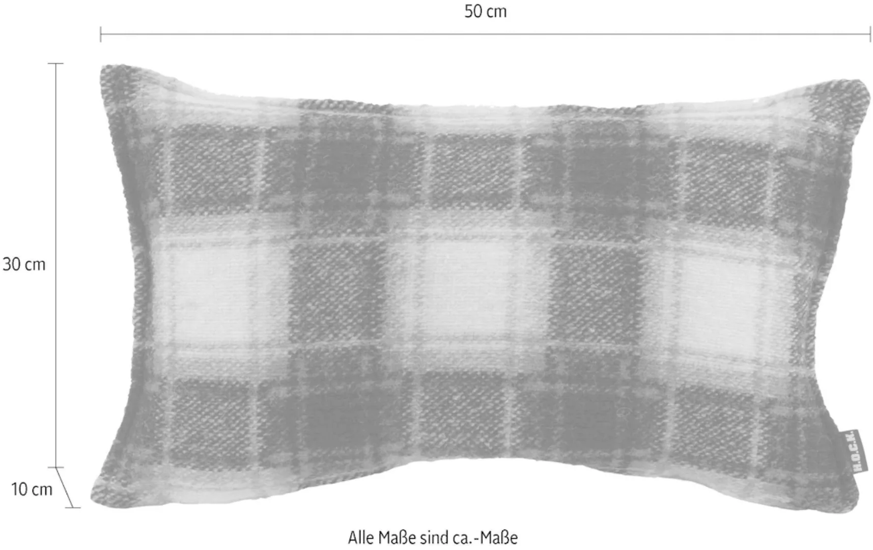 H.O.C.K. Dekokissen »Scorpio«, mit Karomuster, Kissenhülle mit Füllung, 1 S günstig online kaufen