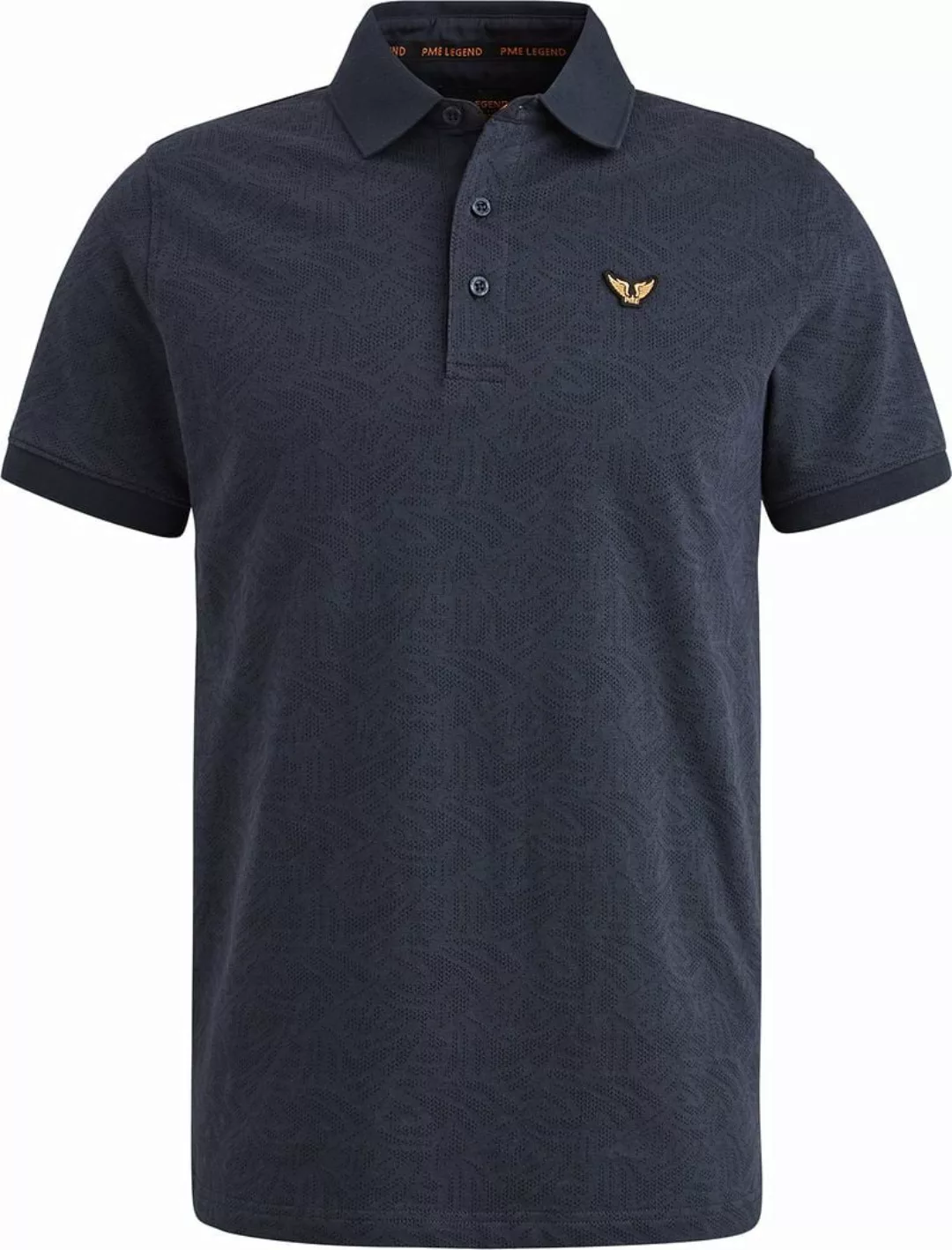 PME Legend Poloshirt Jacquard Jersey Navy - Größe 3XL günstig online kaufen