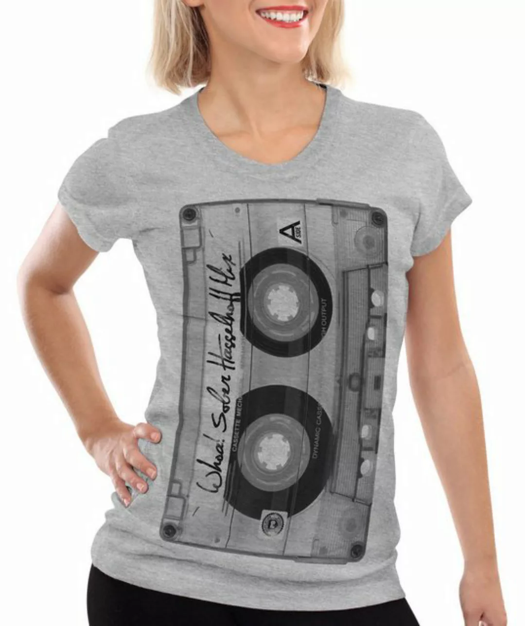 style3 T-Shirt DJ Kassetten fotodruck mc musik disco 80er 90er retro audio günstig online kaufen