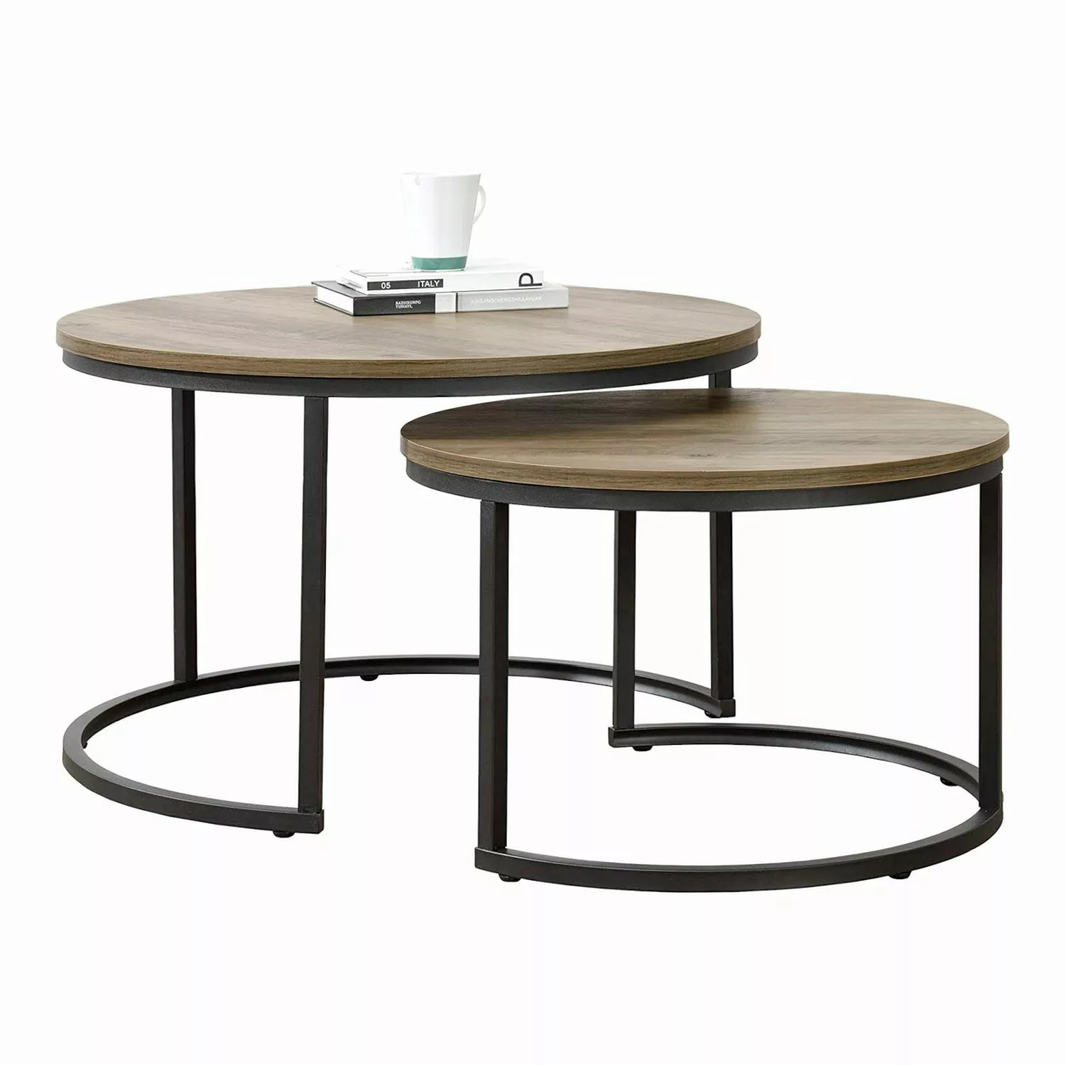 en.casa Couchtisch, »Christchurch« 2er Set rund günstig online kaufen